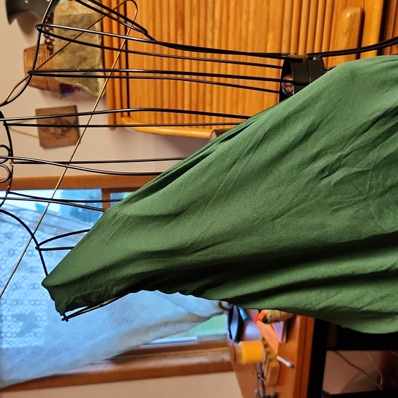 Sexy one shoulder pretty green dress, heavy material, made well Amazon sm BNWT - Picture 5 of 7